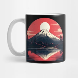 Mountain Red Melodies Japanese Mug